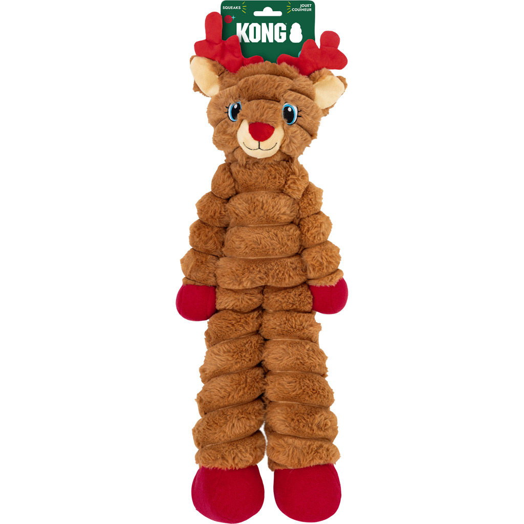 KONG XL Shakers Crumples Reindeer Plush Christmas Dog Toy