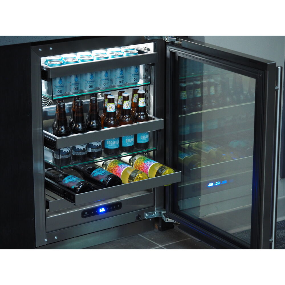 18-inch 5 Class stainless steel refrigerator with reversible hinge, LED display, and adjustable shelves in refrigerators collection