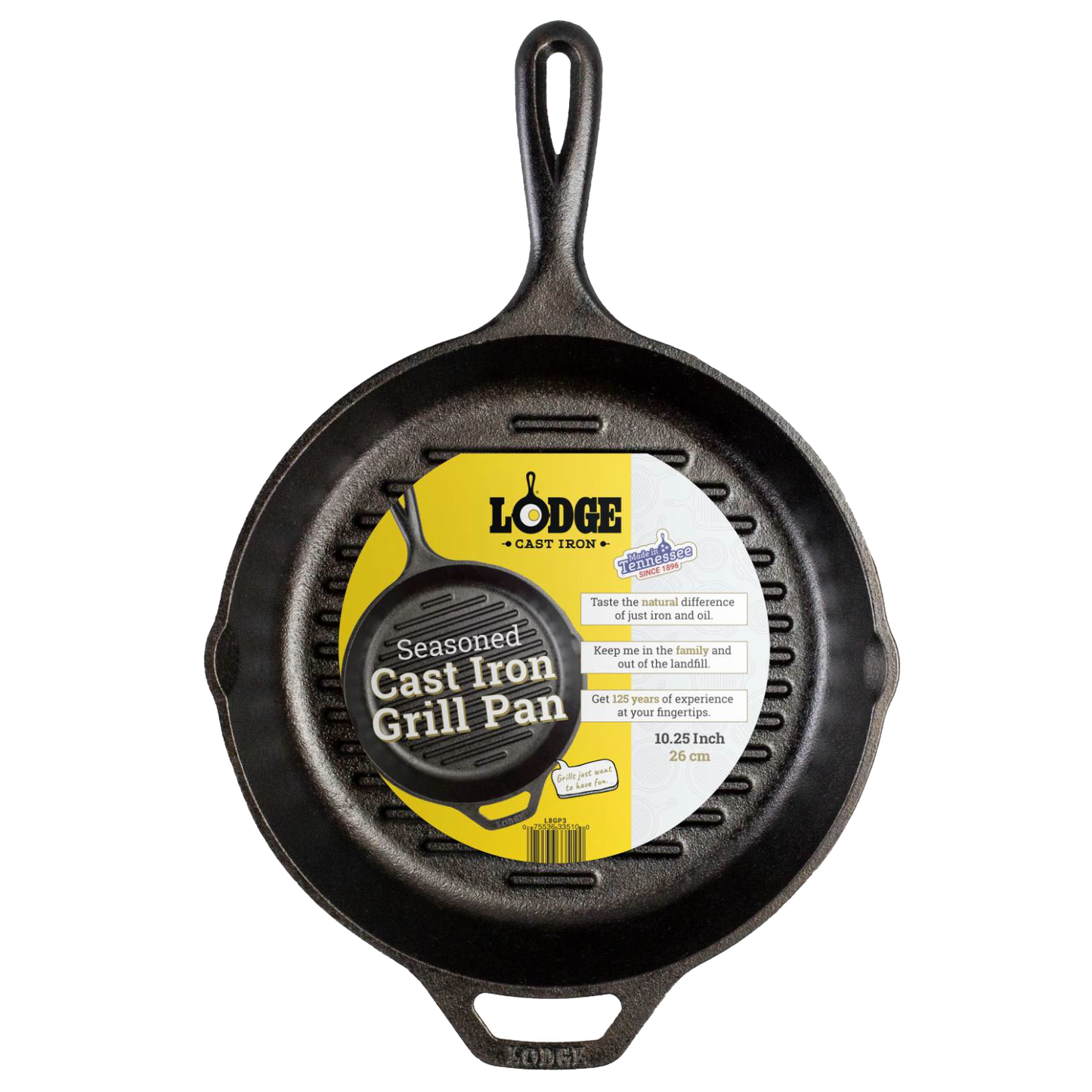 Seasoned cast iron skillet grill pan with ridged surface and dual handles for kitchenware and cooking use under $50