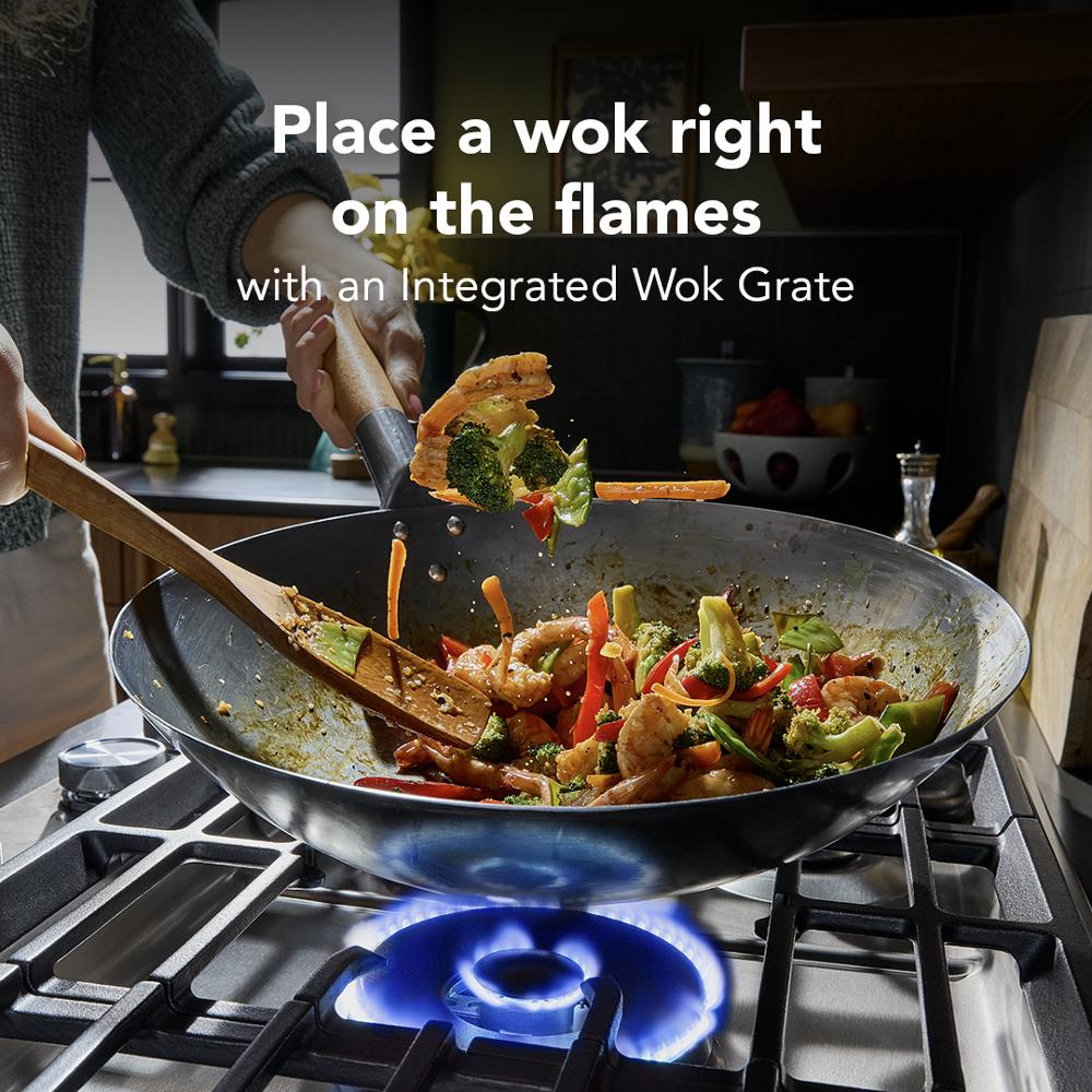 KitchenAid® 36  in. Gas Cooktop with 5 Burners and Integrated Wok Grate