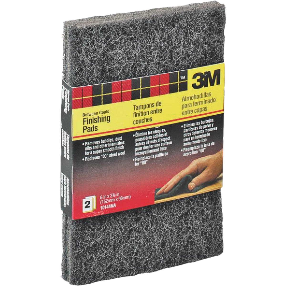 2-pack of gray 3M finishing pads for smooth surface preparation in paint and sanding tools under $50 collection