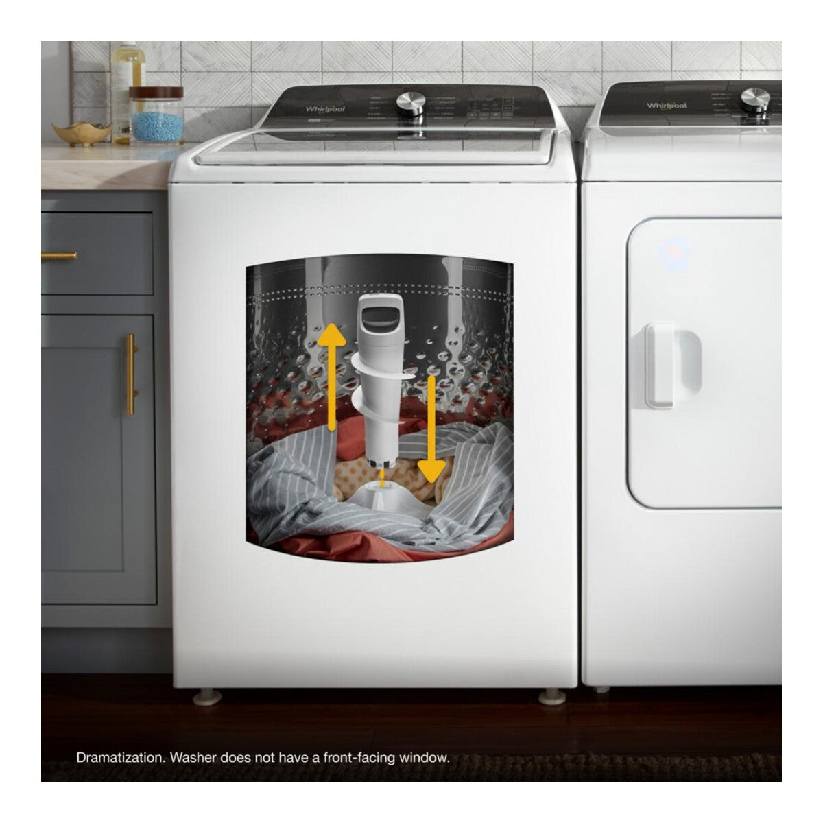 4.7-4.8 Cu. Ft. Top Load Washer with 2 in 1 Removable Agitator