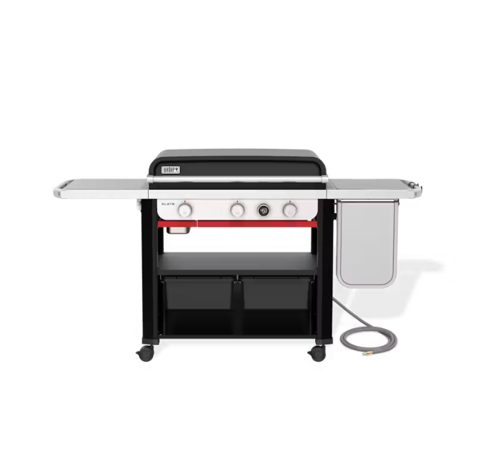 Weber Slate 30" Rust-Resistant Griddle with Extendable Side Table, Natural Gas