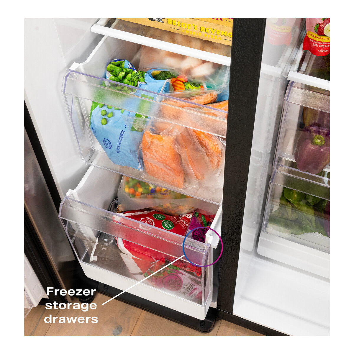 GE Profile™ ENERGY STAR® 27.8 Cu. Ft. Side-By-Side Refrigerator with Hands-Free AutoFill and CustomSize™ Ice