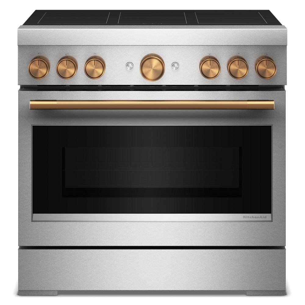 36-Inch 6-Element Induction Freestanding Commercial-Style Range with Air Fry