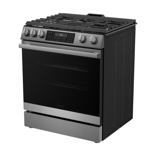 Stainless steel gas slide-in range with convection and AirFry features from Ranges & Kitchen & Kitchenware collections