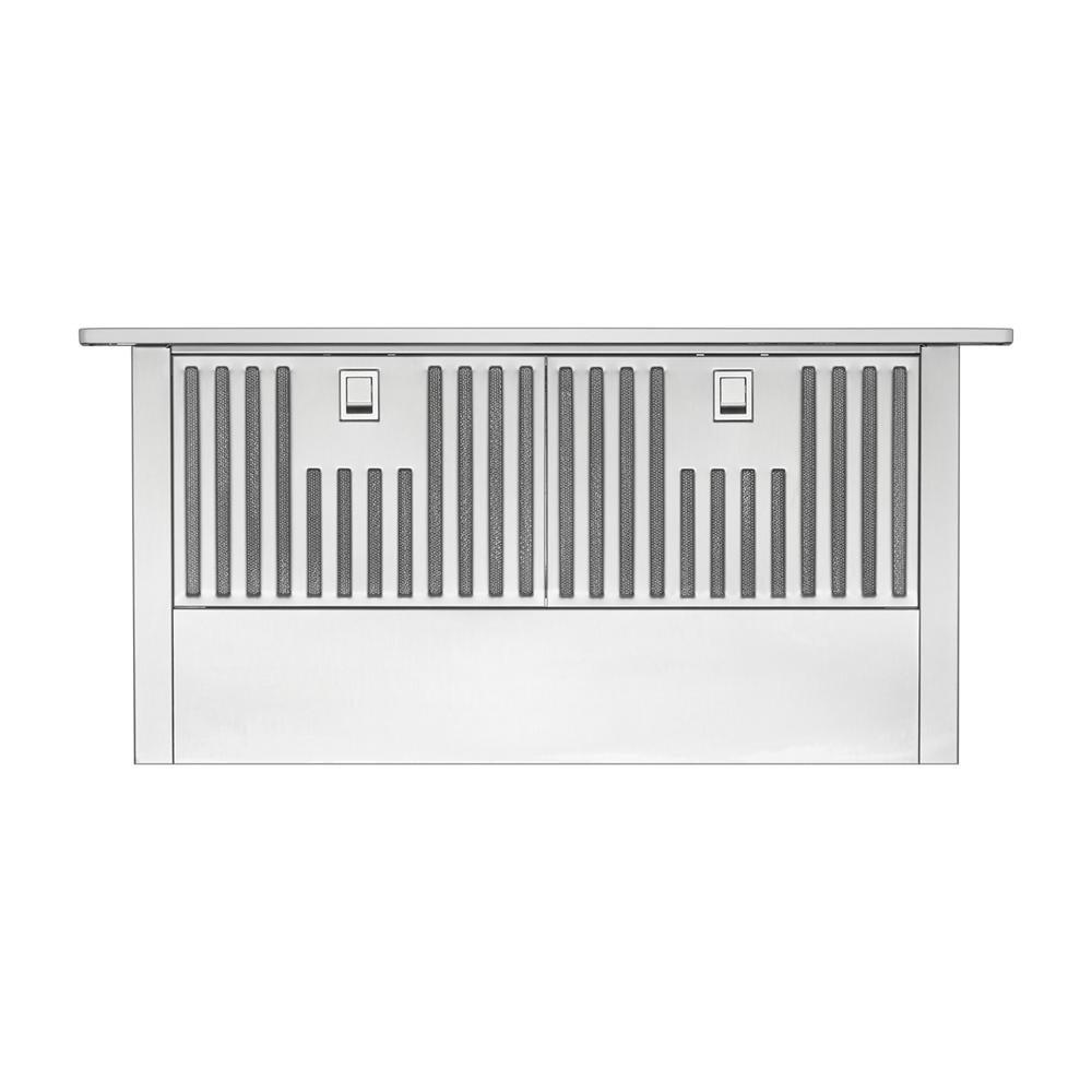 stainless steel retractable downdraft vent with dual filters for kitchen ventilation in home improvement and appliances