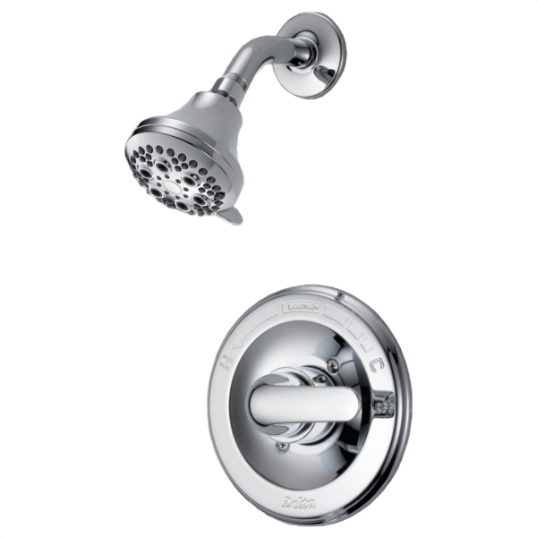 Chrome showerhead and single-handle trim for bathroom plumbing and home improvement under $100 collections
