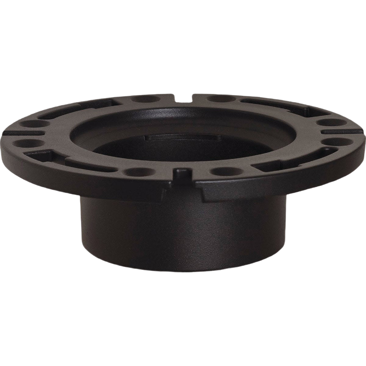 Black durable ABS closet flange with a 4 x 3 size for plumbing and home improvement projects under $50