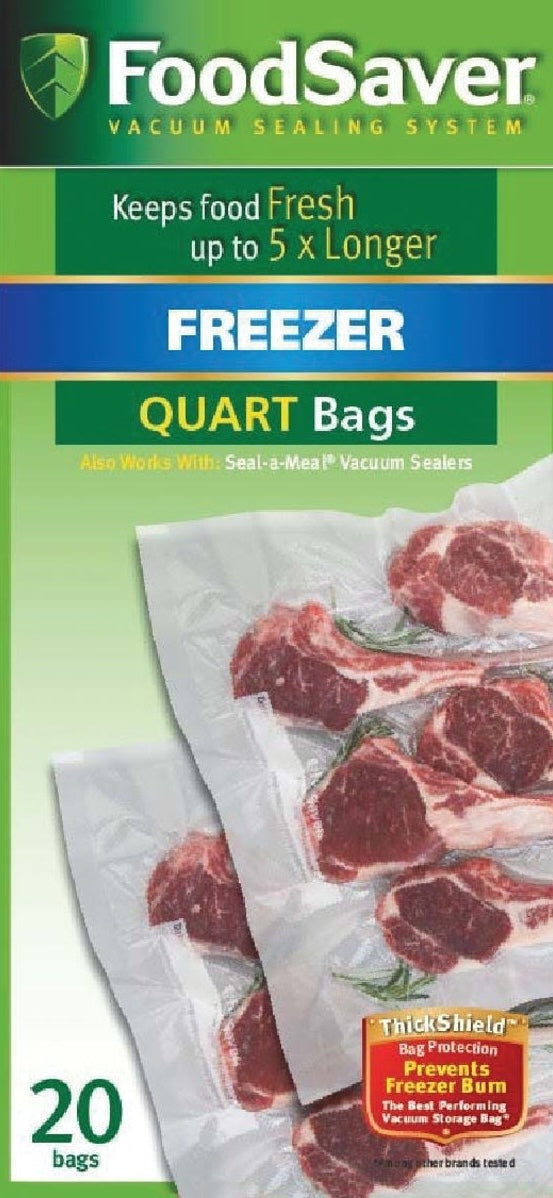 20-pack quart-size freezer storage bags with ThickShield protection for preventing freezer burn in kitchen organization under $50 collection