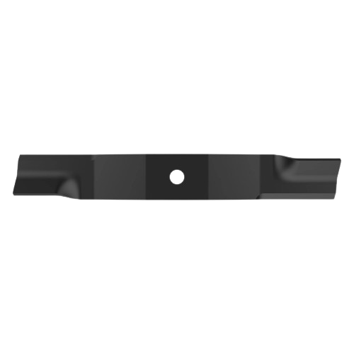Black steel mower blade with a center mounting hole designed for 60-inch decks in tools and home improvement use