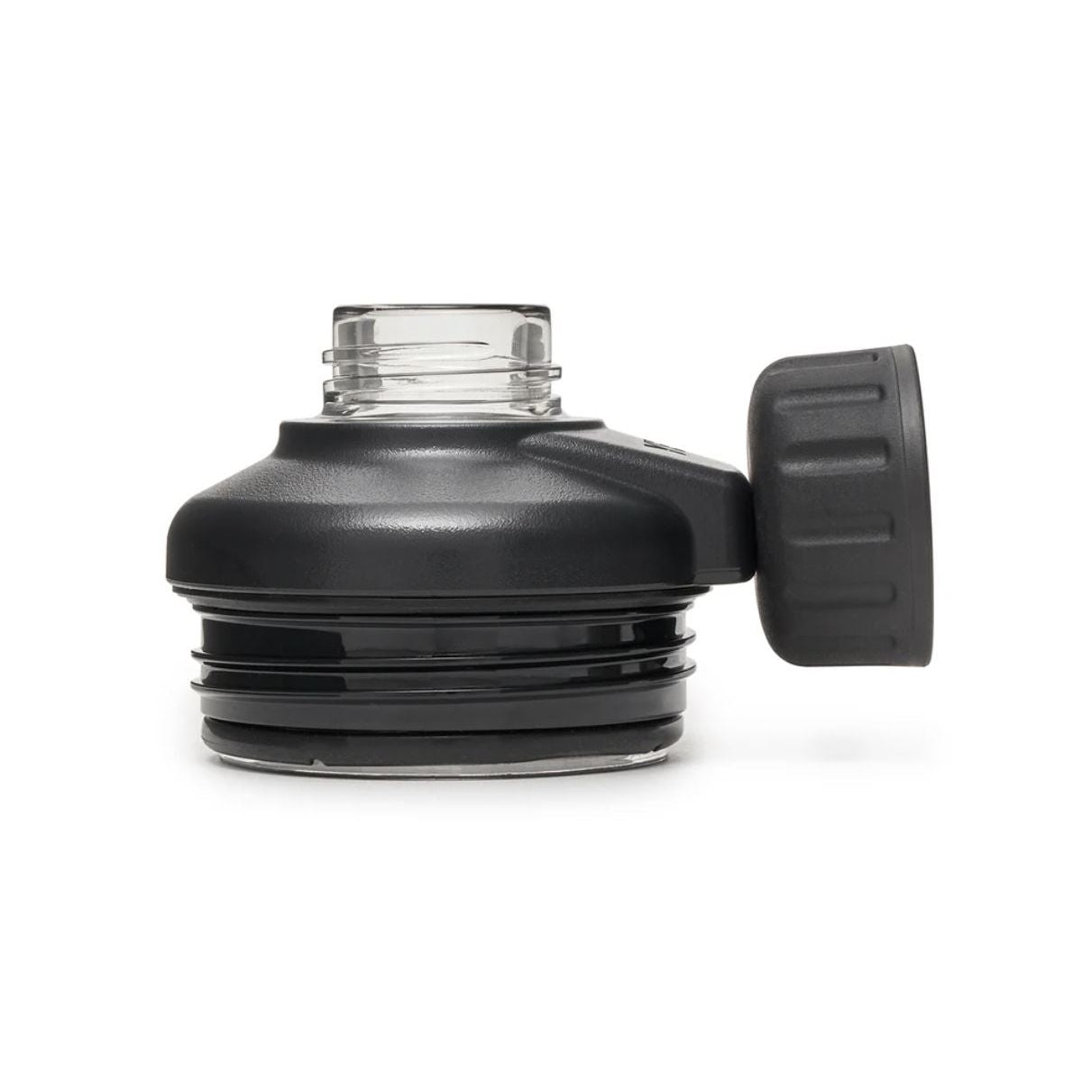 Black and clear magnetic bottle cap with Chug-style opening for drinkware and kitchen accessories under $50 collection