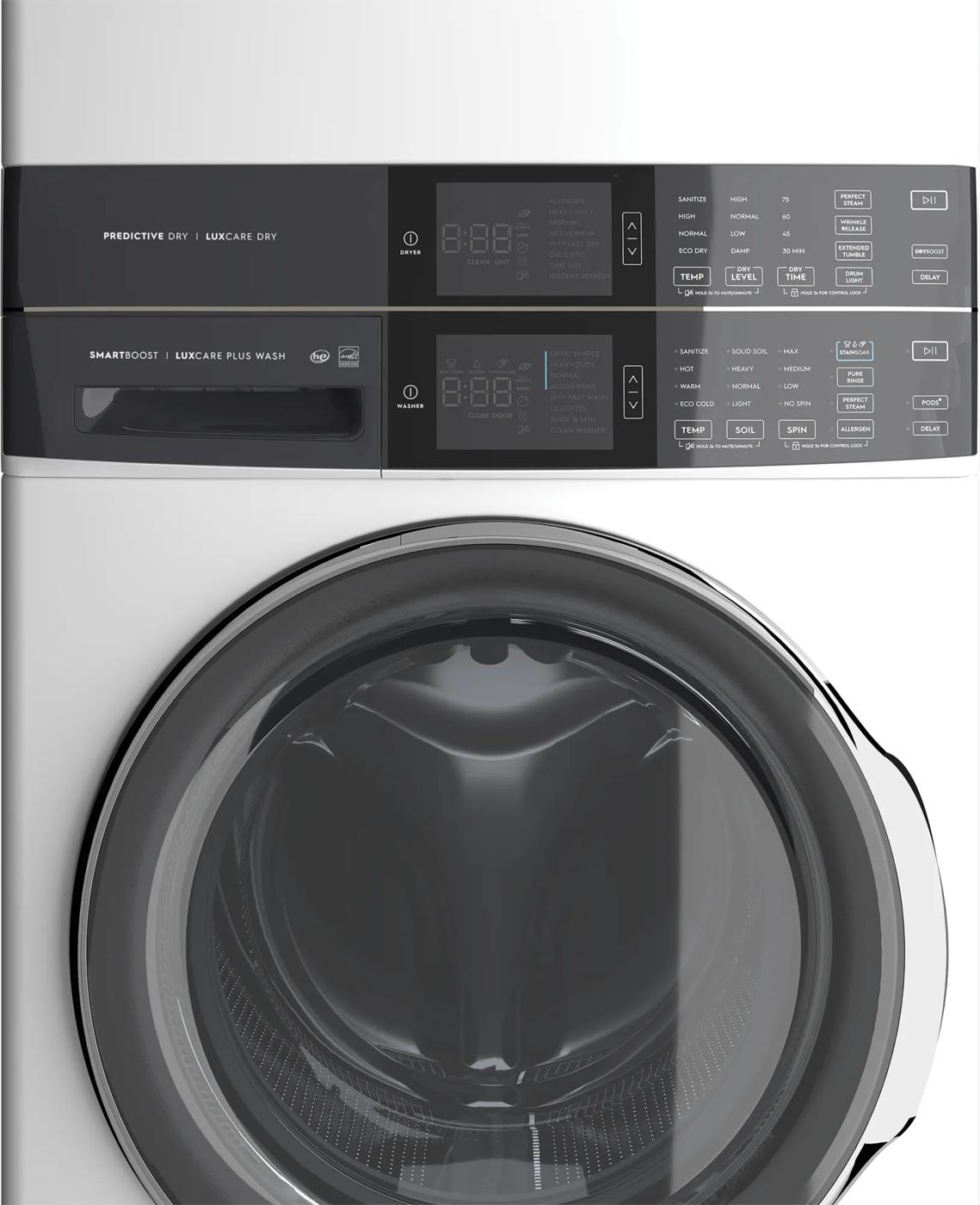 Laundry Tower Single Unit Front Load 4.5 Cu. Ft. Washer & 8 Cu. Ft. Gas Dryer