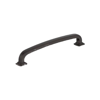 Oil-rubbed bronze cabinet pull with pedestal feet, designed for hardware and furniture upgrades under $50 collections