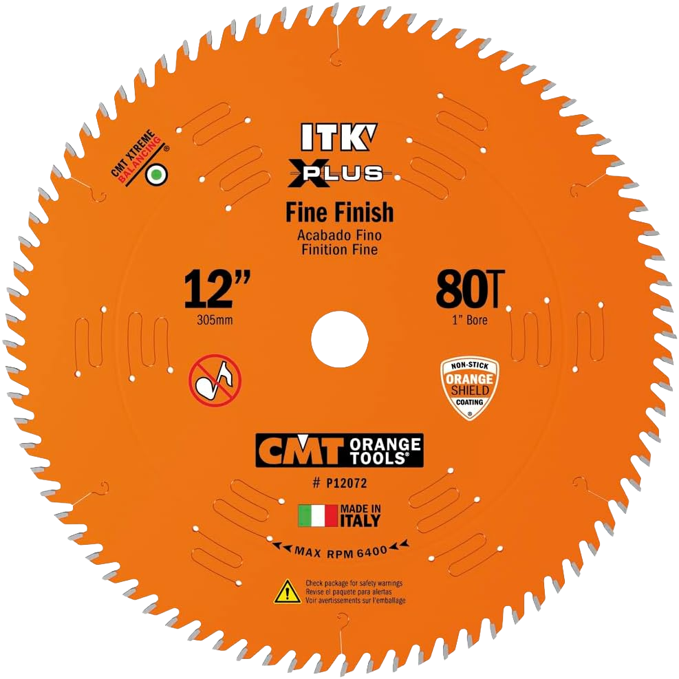 CMT Orange Tools 12" 72T Itk-Xplus® Finish Sliding Compound Saw Blade