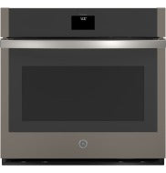Modern stainless steel built-in convection wall oven with digital display and sleek handle for kitchen appliances collection