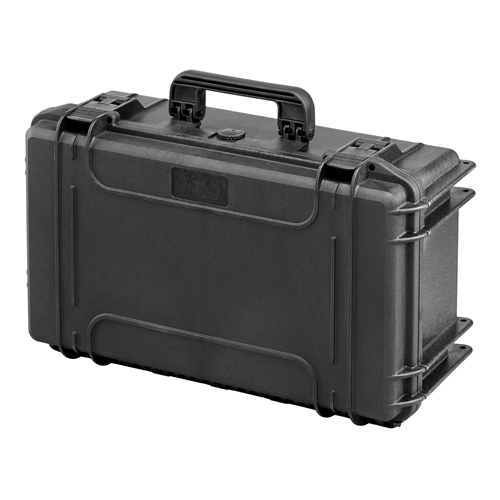 Durable black tool case with secure latches and handle for workshop organization and tool storage solutions