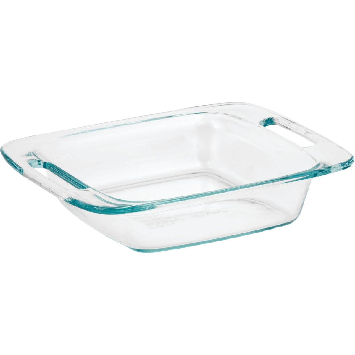 Clear square glass baking dish with easy-grip handles for convenient kitchenware use under $50 category
