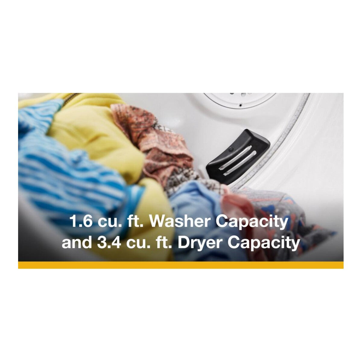 1.6 cu.ft Electric Stacked Laundry Center 6 Wash cycles and AutoDry™