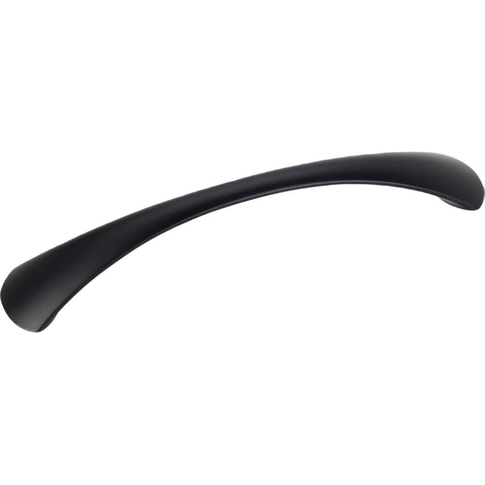 Matte black curved cabinet pull in hardware and furniture accessories for home improvement projects under $50 category