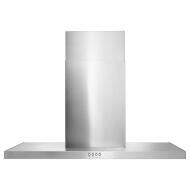 Stainless steel wall-mounted kitchen range hood with flat canopy and control panel from range hoods collection