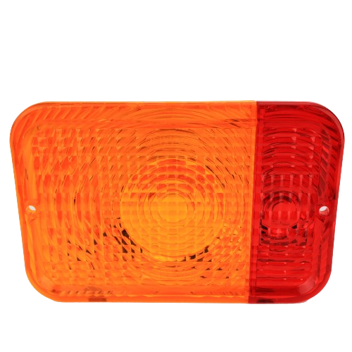 Rectangular red and amber replacement lens for John Deere equipment, part of under $50 John Deere parts collection.