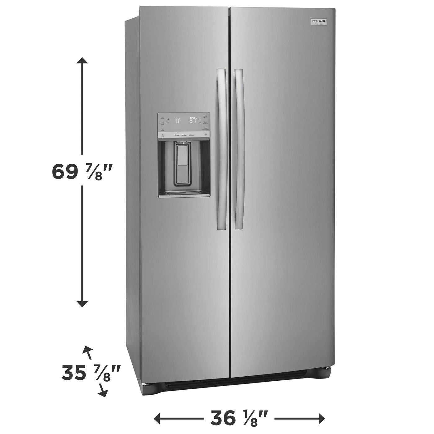 26 Cu. Ft. 36" Standard Depth Side by Side Refrigerator