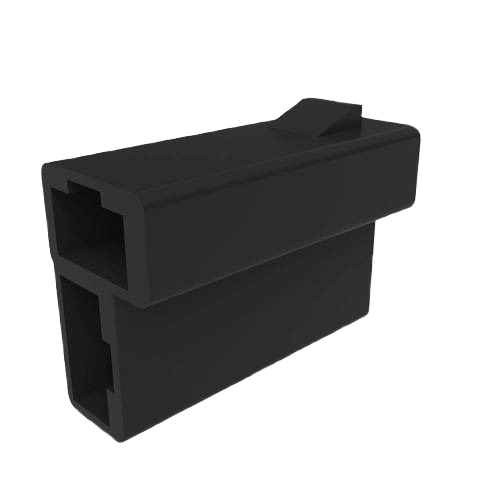 Black Delphi 56 Series 2-cavity external connector for John Deere electrical parts and accessories collection