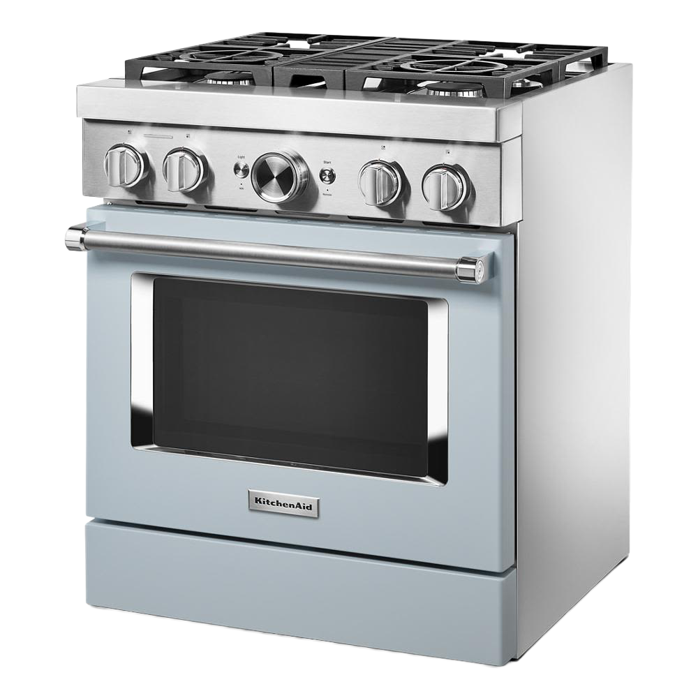 KitchenAid® 30'' Smart Commercial-Style Dual Fuel Range with 4 Burners
