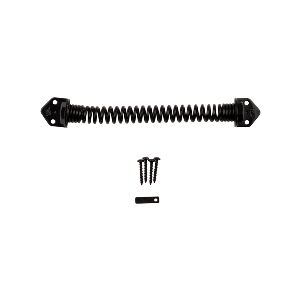 11-inch black cold rolled steel gate spring with screws for door closing in gate hardware and home improvement tools under $50 collection