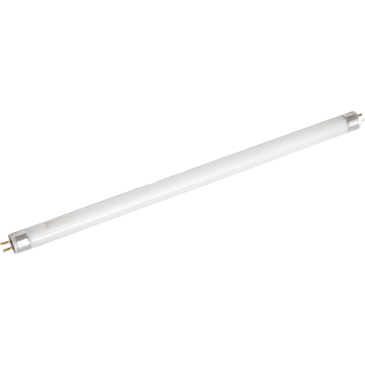 Miniature T5 bi-pin fluorescent tube light bulb in warm white for lighting and electrical home improvement projects