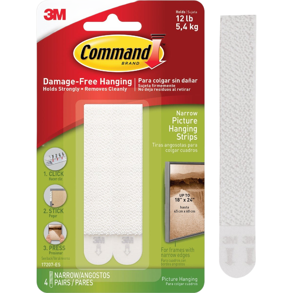 White narrow interlocking picture hanging strips by 3M for damage-free wall decor and hardware under $50 collections
