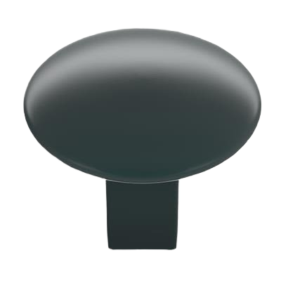 Matte black cabinet knob with a sleek, rounded design for furniture hardware and home improvement projects under $50