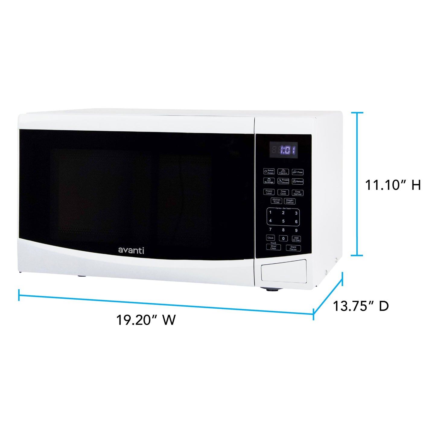 Avanti Countertop Microwave Oven, 0.9 cu. ft. - Black