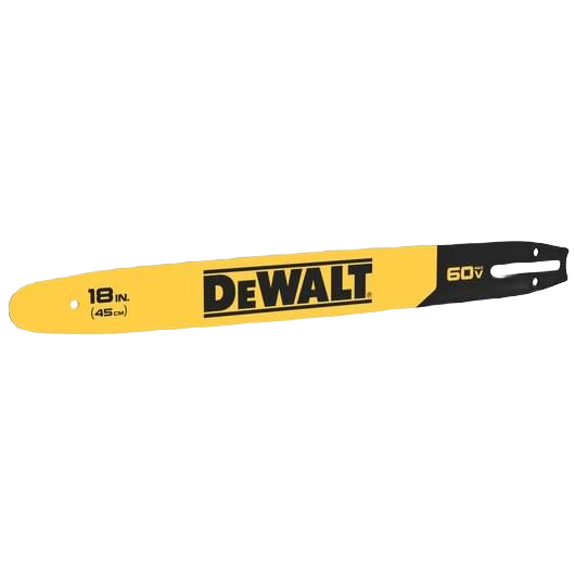 18-inch yellow and black chainsaw replacement bar for home improvement and power tool use
