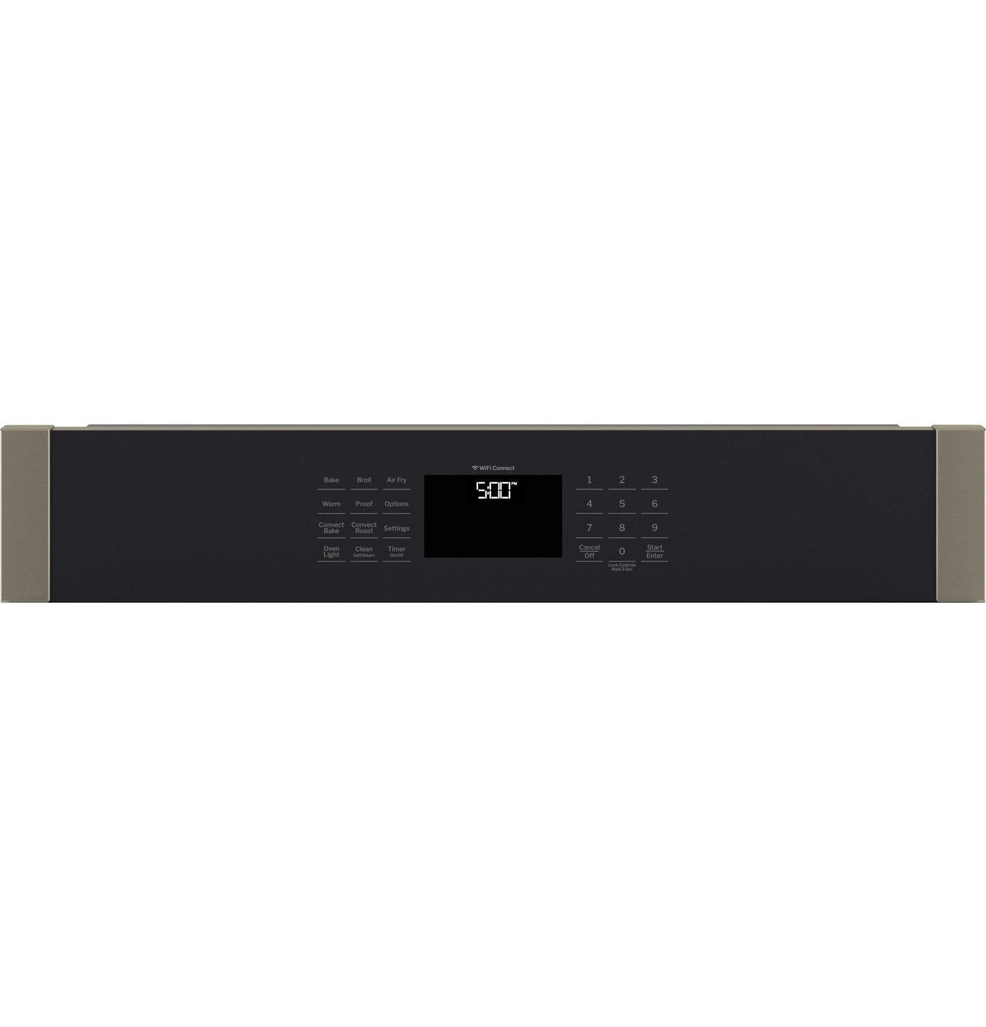 Control panel of a built-in single wall oven with digital display and touchpad from Wall Ovens collection