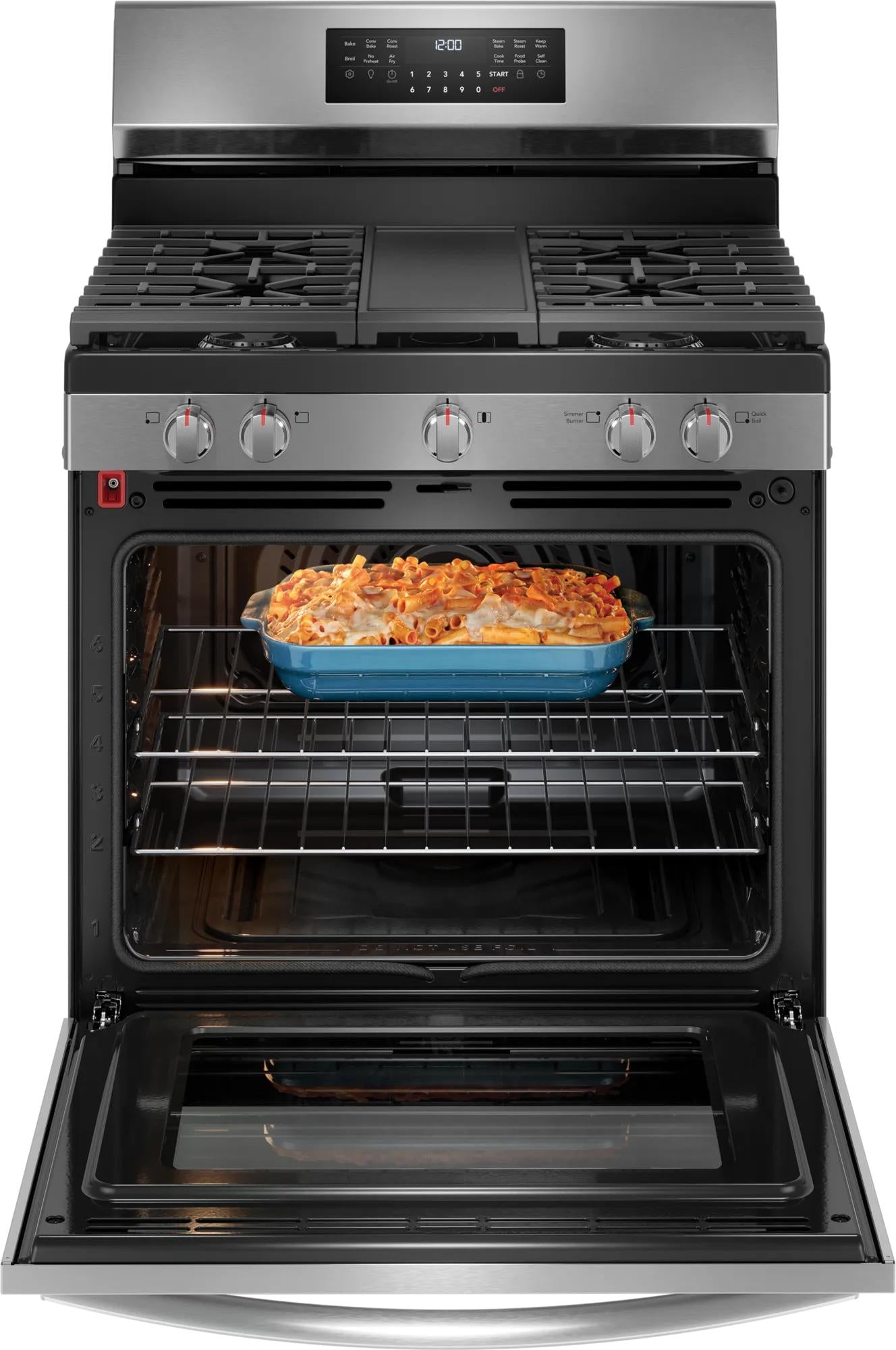 30" Rear Control Gas Range with Total Convection