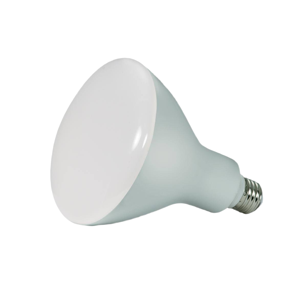 LED BR40 floodlight bulb with warm white glow and standard screw base for home improvement lighting needs