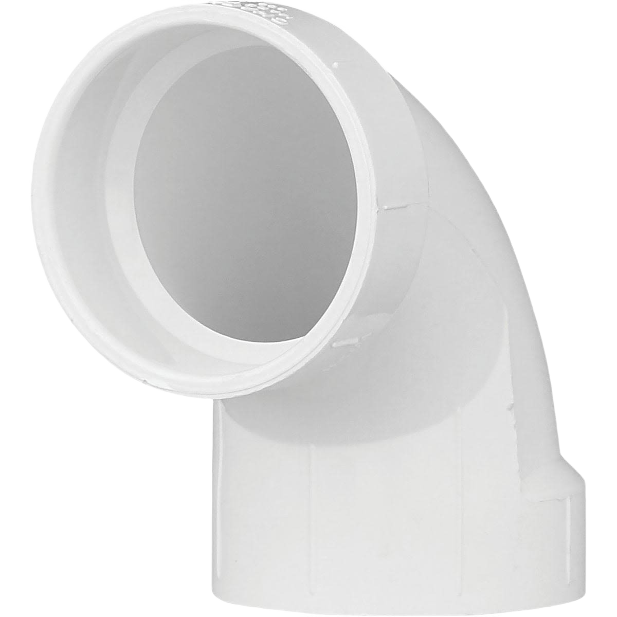 White 2-inch PVC 90-degree sanitary elbow fitting for plumbing in pipes and fittings under $50 collection