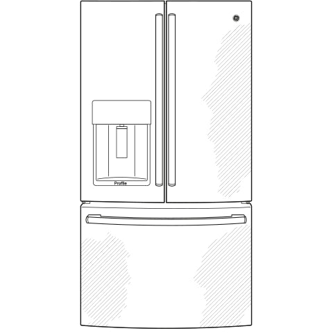 GE Profile™ Series ENERGY STAR® 22.1 Cu. Ft. Counter-Depth French-Door Refrigerator with Hands-Free AutoFill