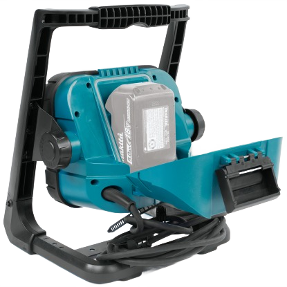 Compact Makita 18V LXT cordless and corded LED work light with adjustable handle for versatile home improvement tasks
