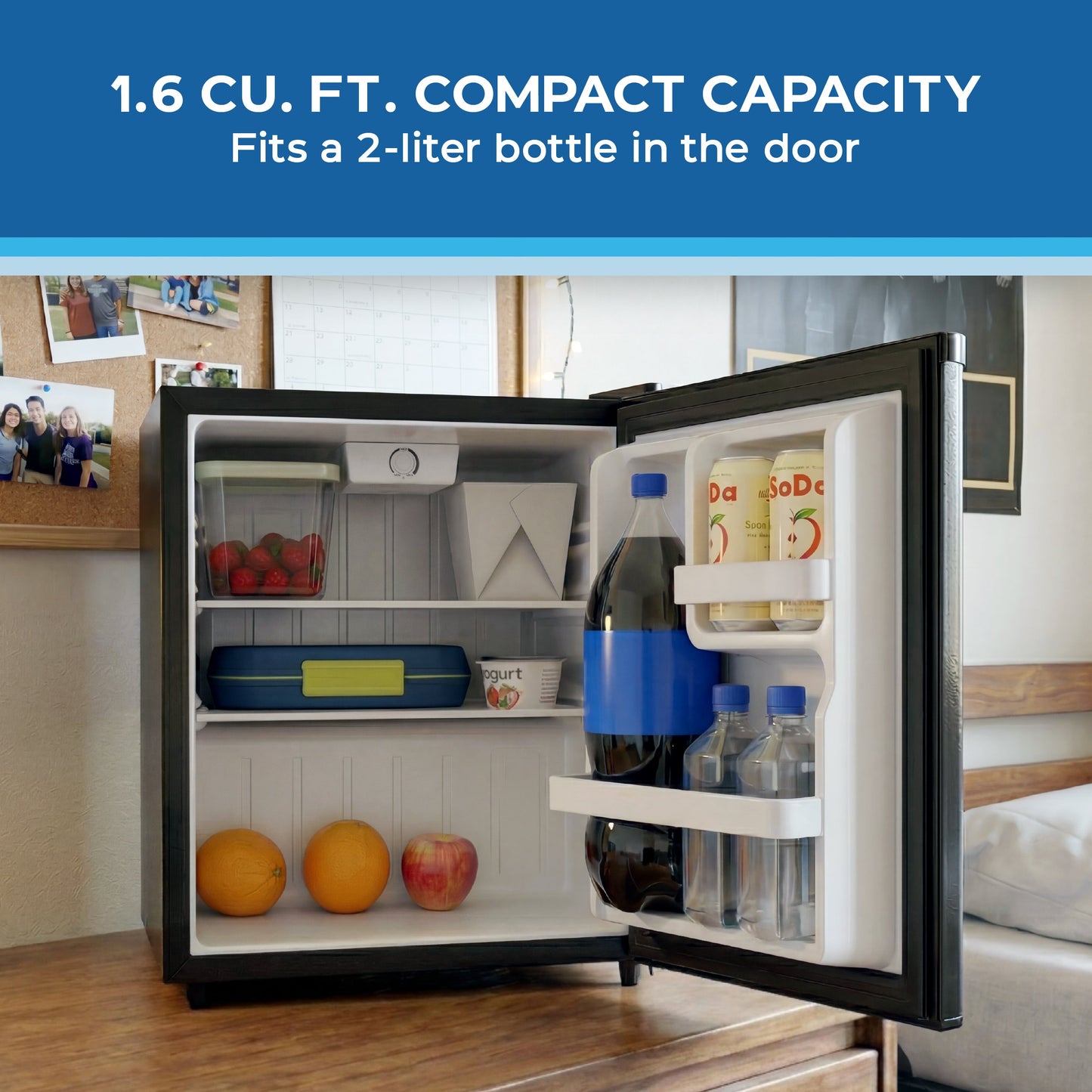 Avanti 1.6 Cu. Ft. Compact Refrigerator with Auto-Defrost - Black