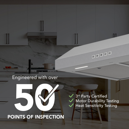 30" Under-Cabinet Range Hood, 350 MAX Blower CFM, 3 Speed