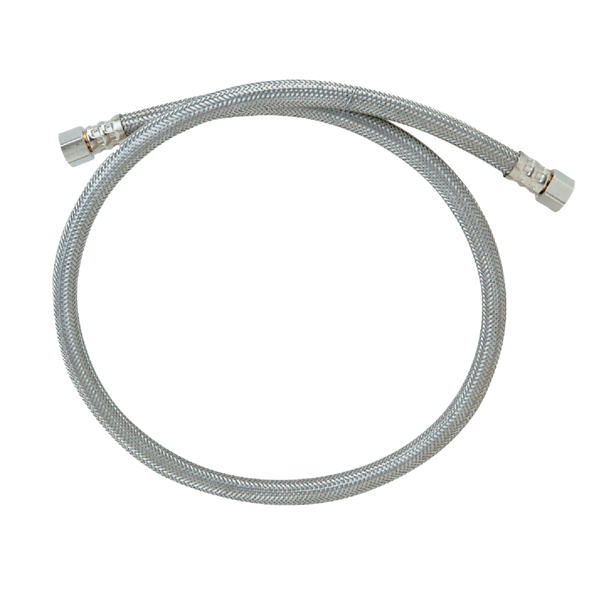 Flexible stainless steel faucet connector with braided exterior for plumbing repair and home improvement projects under $50