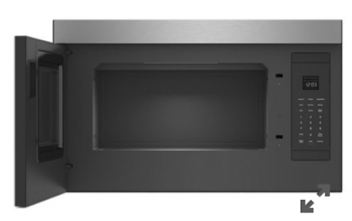 KitchenAid black over-the-range microwave with flush built-in design and digital control panel at Hartville Hardware