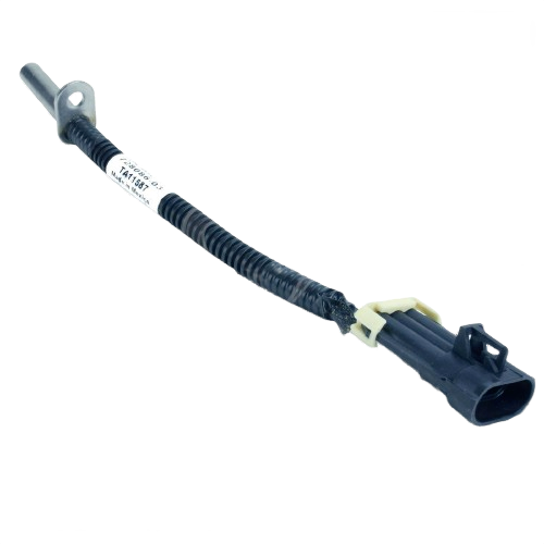 Black automotive sensor wire harness with plastic connector for John Deere engine and mechanic tools collection