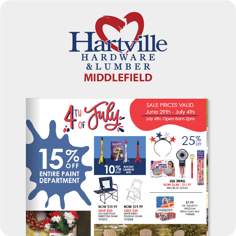 July 4th Sale Flyer - Middlefield Location