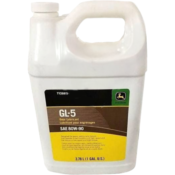 One gallon container of John Deere GL-5 SAE 80W-90 gear lubricant for parts and lubricants collection