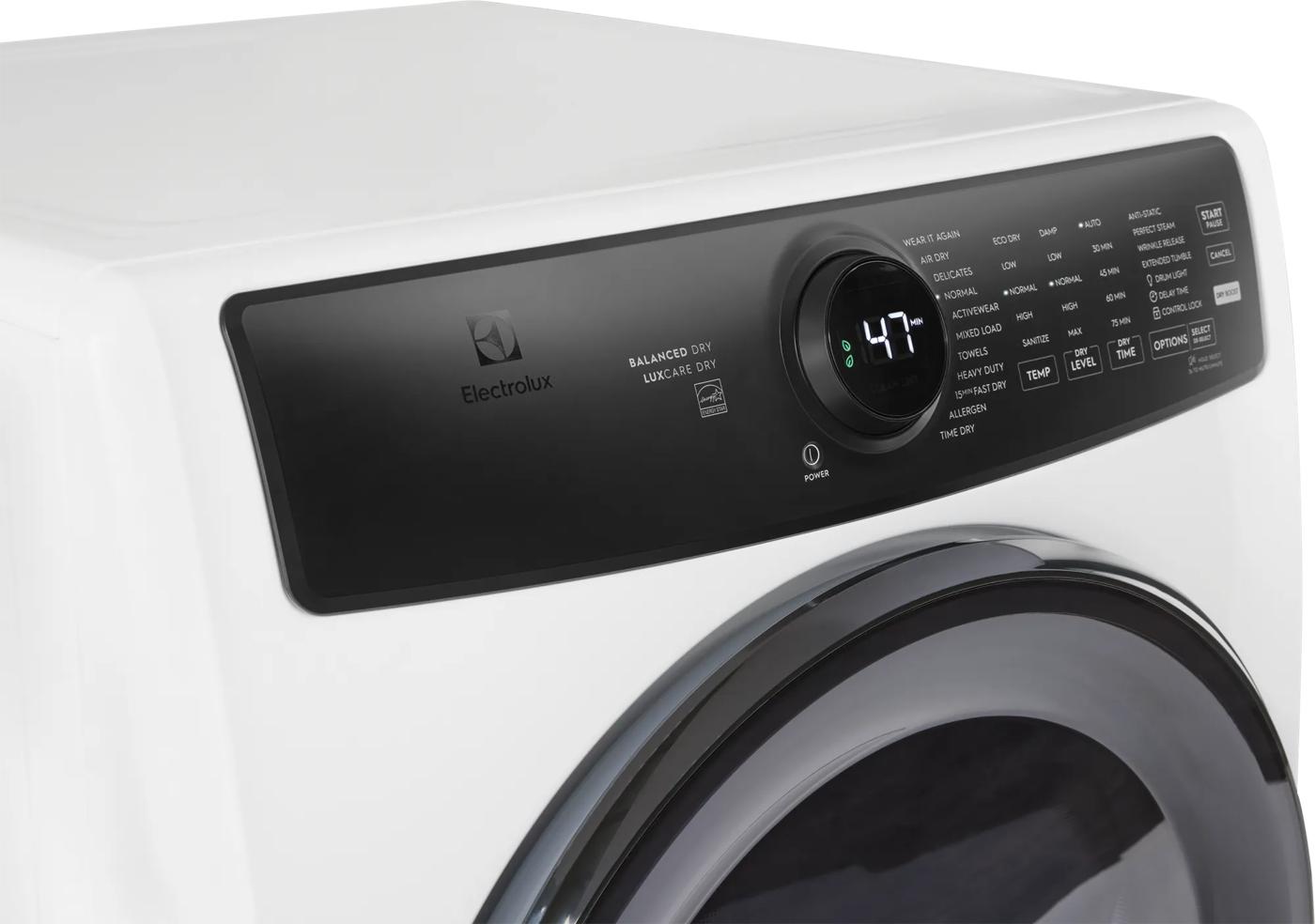 Front Load Perfect Steam™ Electric Dryer with Balanced Dry™ and Instant Refresh – 8.0 Cu. Ft.