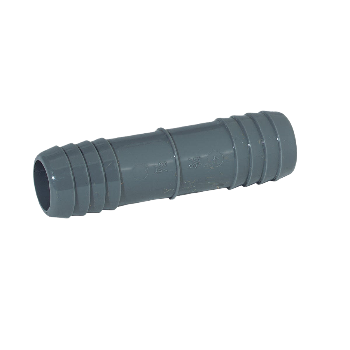 Gray polypropylene insert coupling designed for connecting polyethylene pipes in plumbing under $50 collections